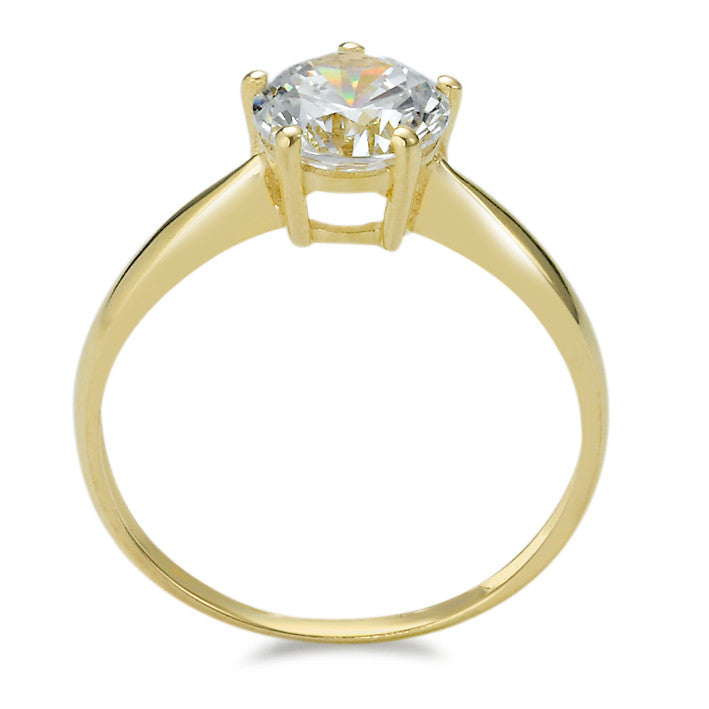 Anello solitario Oro giallo 375/9K Zirconia