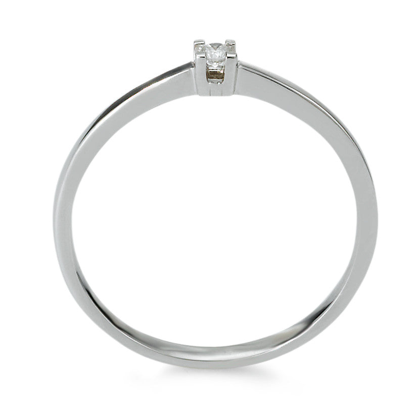 Bague or blanc 750 et diamant