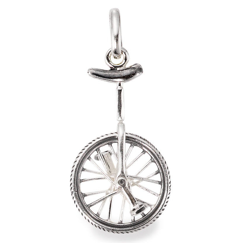Pendentif Argent Patinée Monocycle