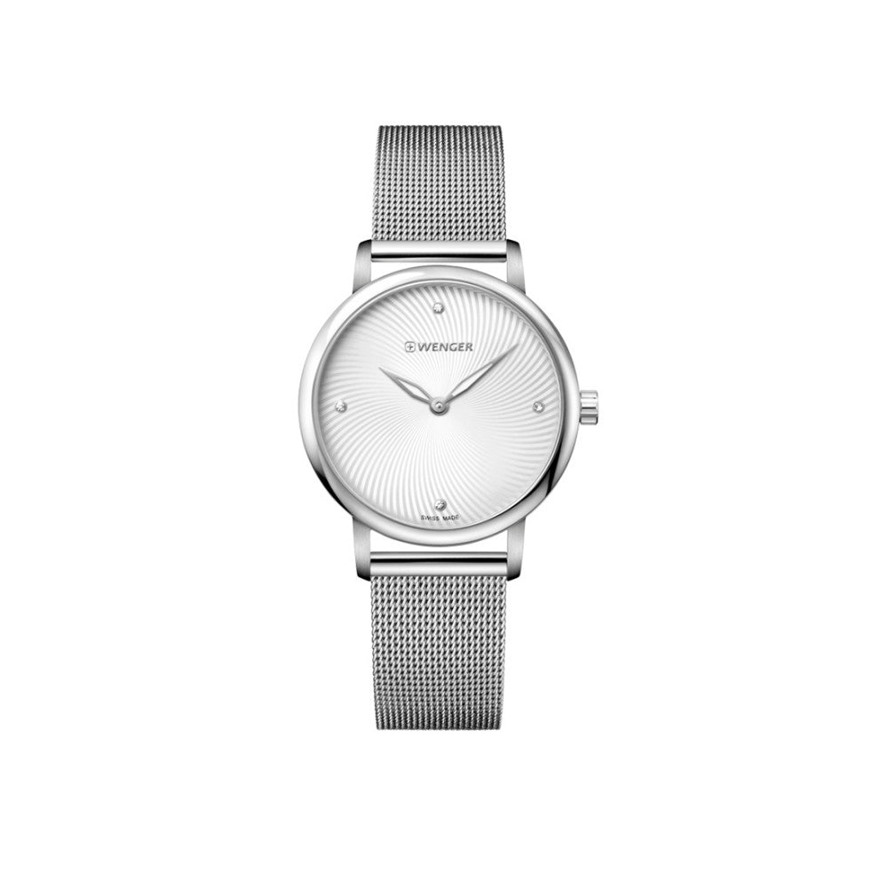 Uhr Edelstahl Zirkonia Steine Ø35 mm – Rhomberg Schmuck