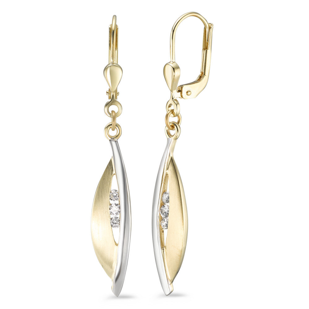 Orecchini Donna Oro Giallo Bianco GL101071 Orecchini Donna Oro Giallo Bianco GL101071