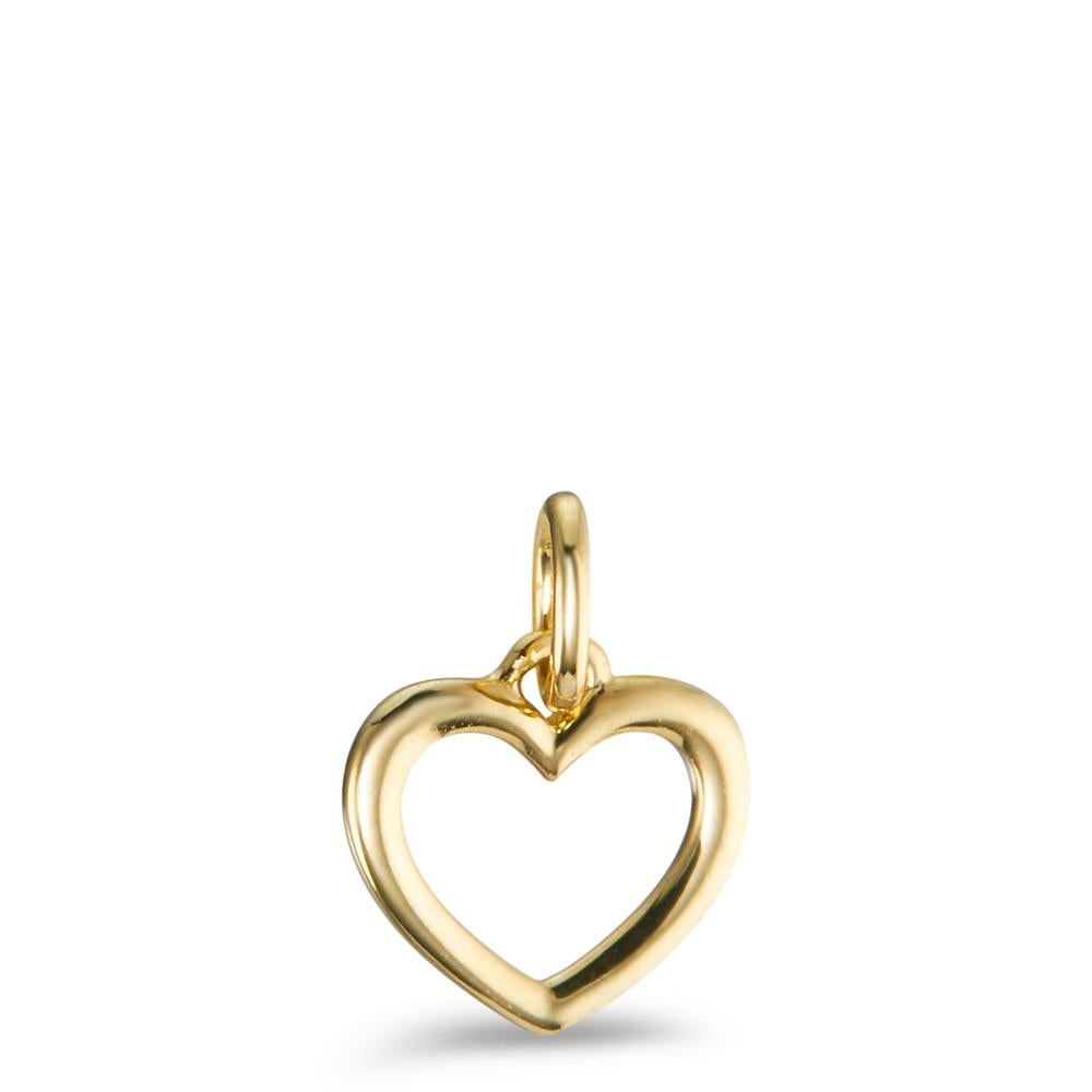 Pendentif Or jaune 9K Coeur Ø8 mm