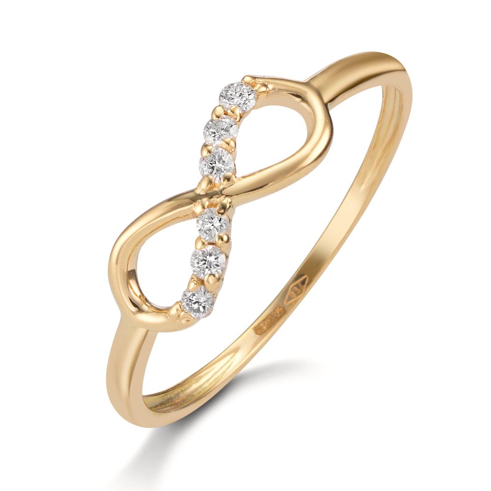 Bague Or jaune 18K Diamant ct, Pierres, w-si Infini