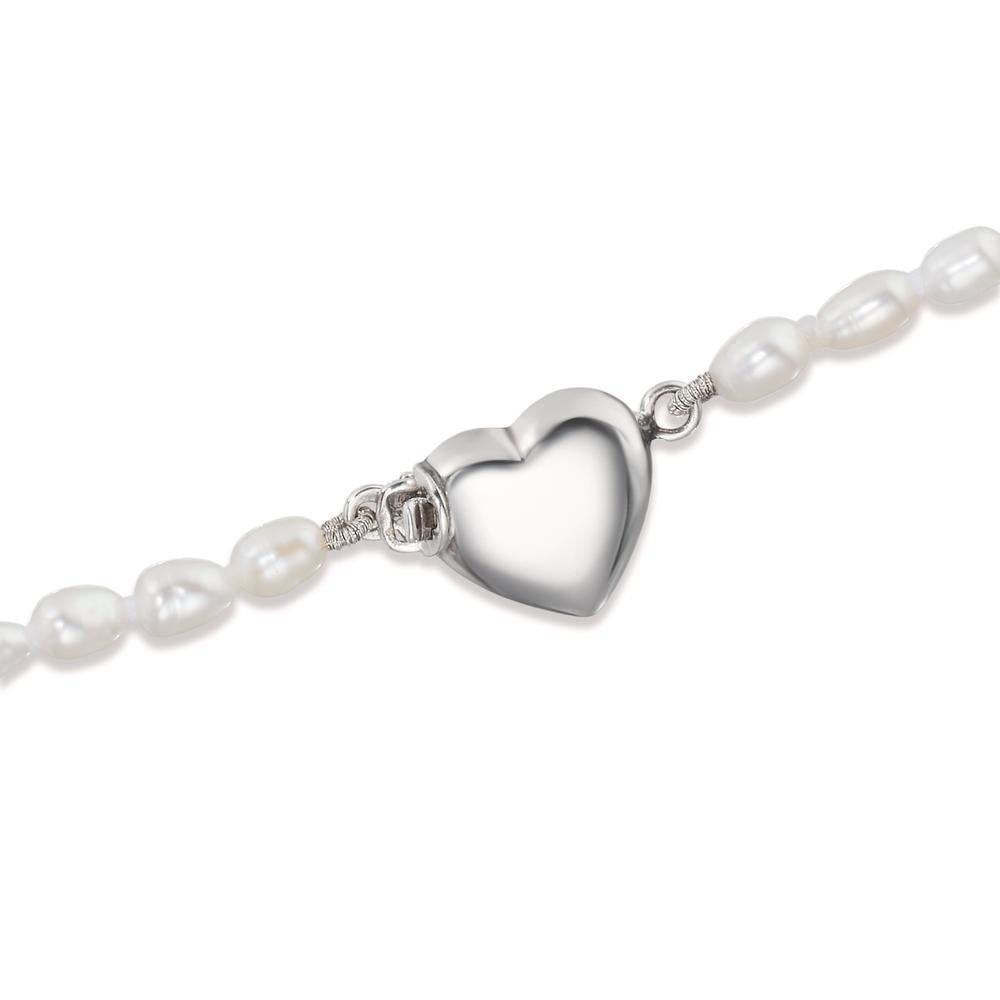 Collana Argento Perla coltivata d'acqua dolce 3-3.5 mm Cuore 43 cm