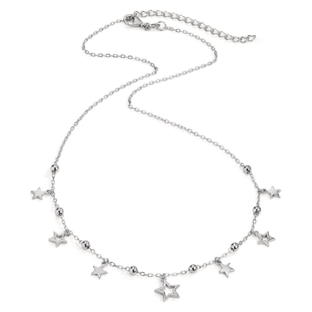 Collier Argent Zircone Rhodié Étoile 40-45 cm