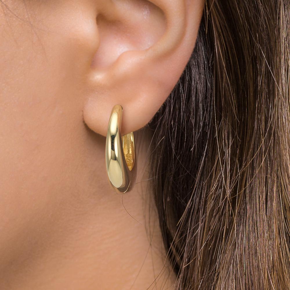 Orecchini circolari Argento giallo dorato