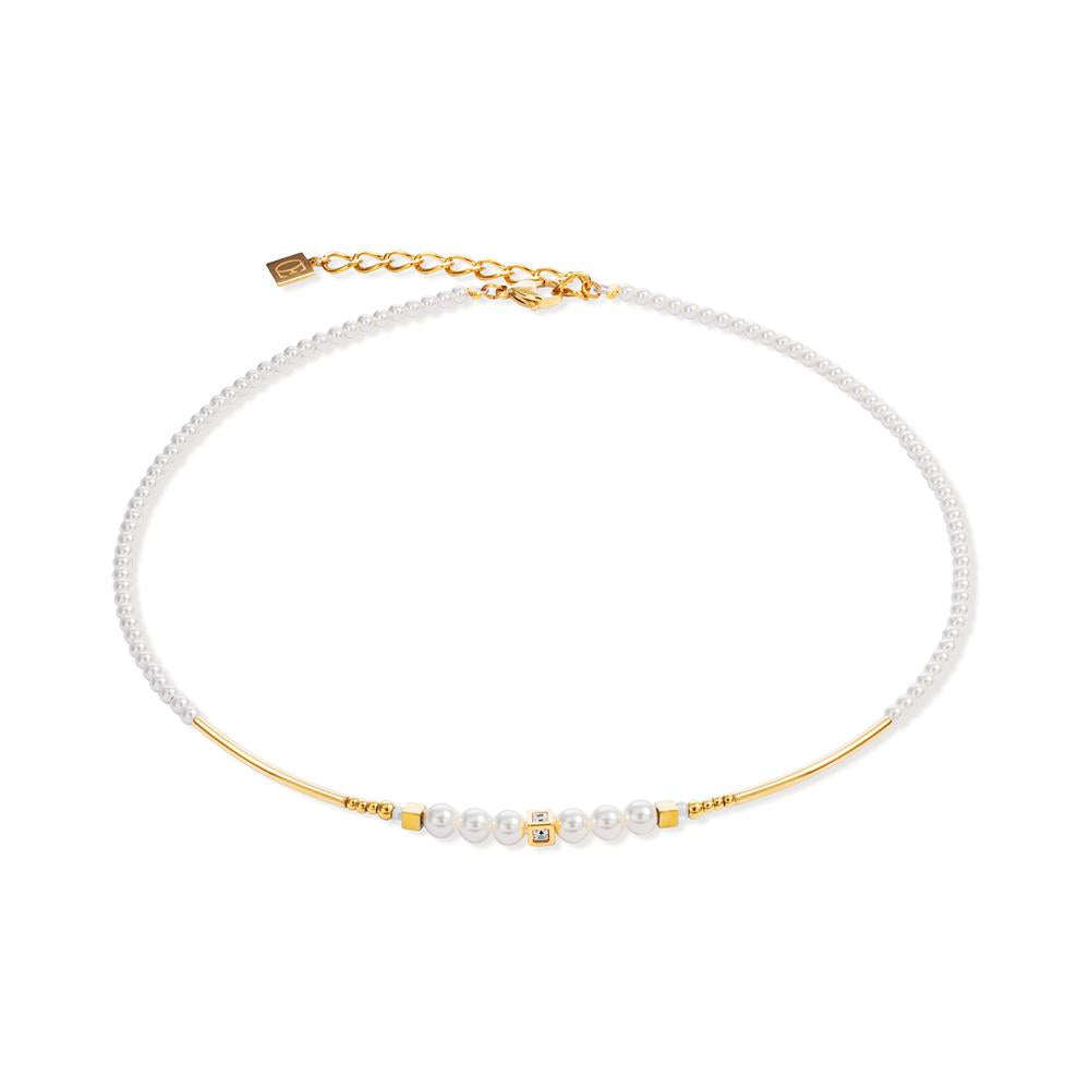 Collier Edelstahl gelb IP beschichtet 42-48 cm verstellbar