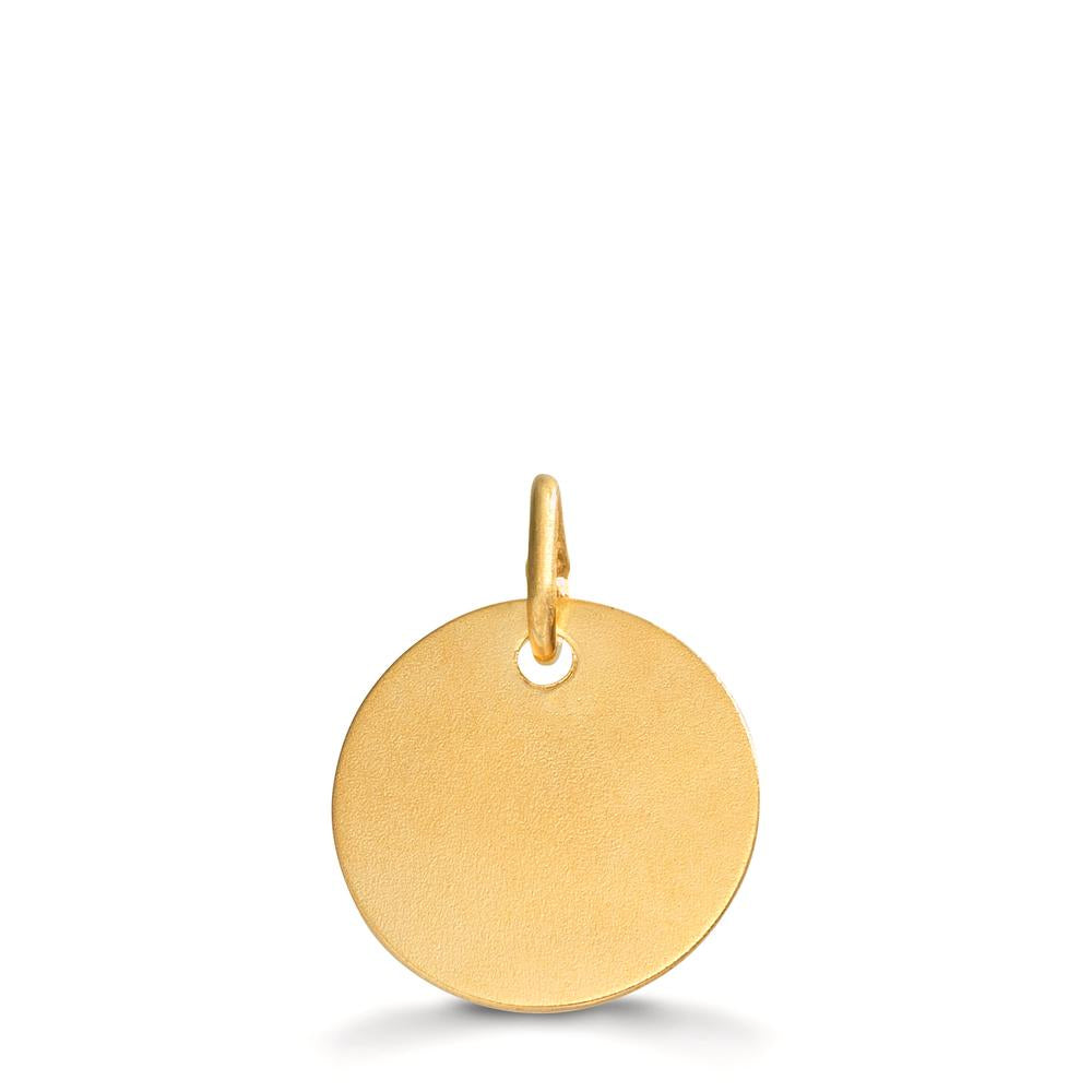 Pendentif avec gravure Or jaune 9K Ø12 mm