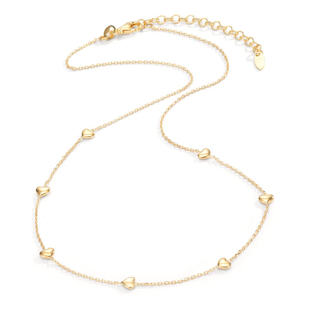 Collana Argento giallo dorato Cuore 40-44 cm