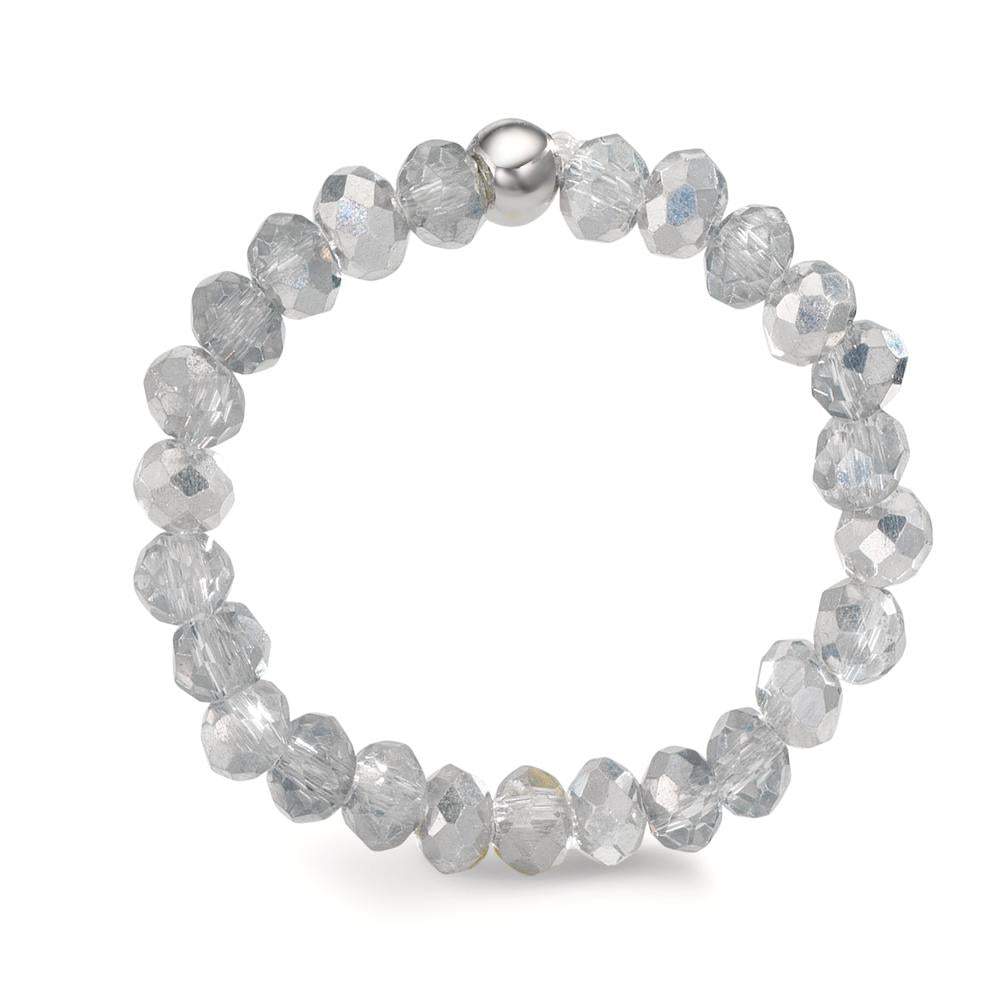 Anello Acciaio inossidabile Cristallo argento, 3 mm