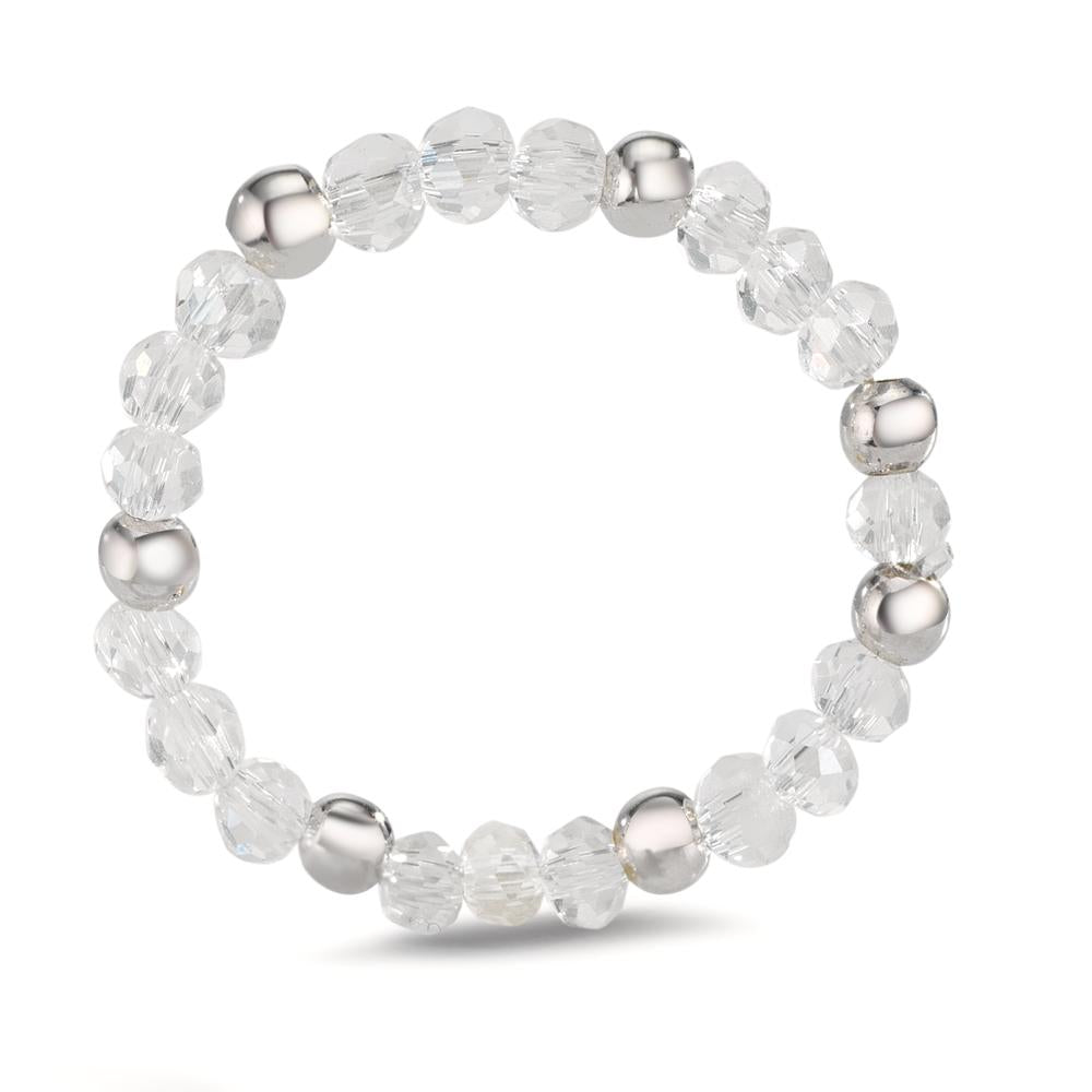 Anello Acciaio inossidabile Cristallo bianco, 3 mm