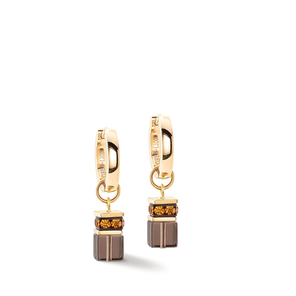 Orecchini circolari Acciaio inossidabile giallo rivestimento IP