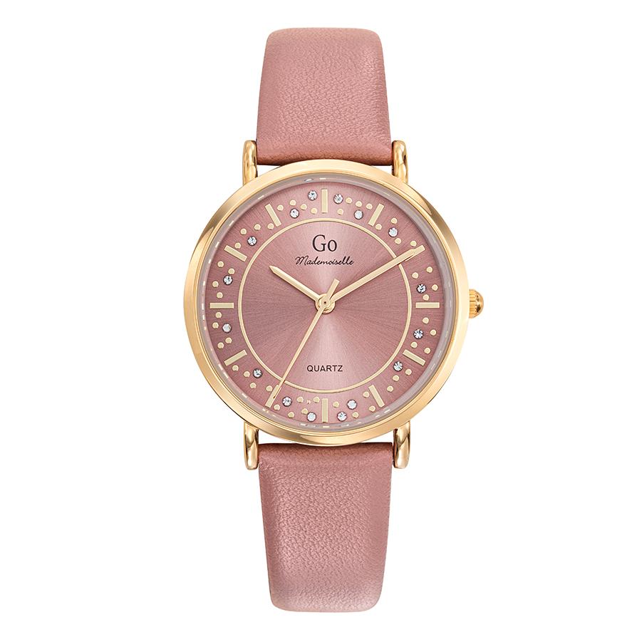 Orologio Acciaio inossidabile, Metallo Cristallo giallo rivestimento IP Ø34 mm