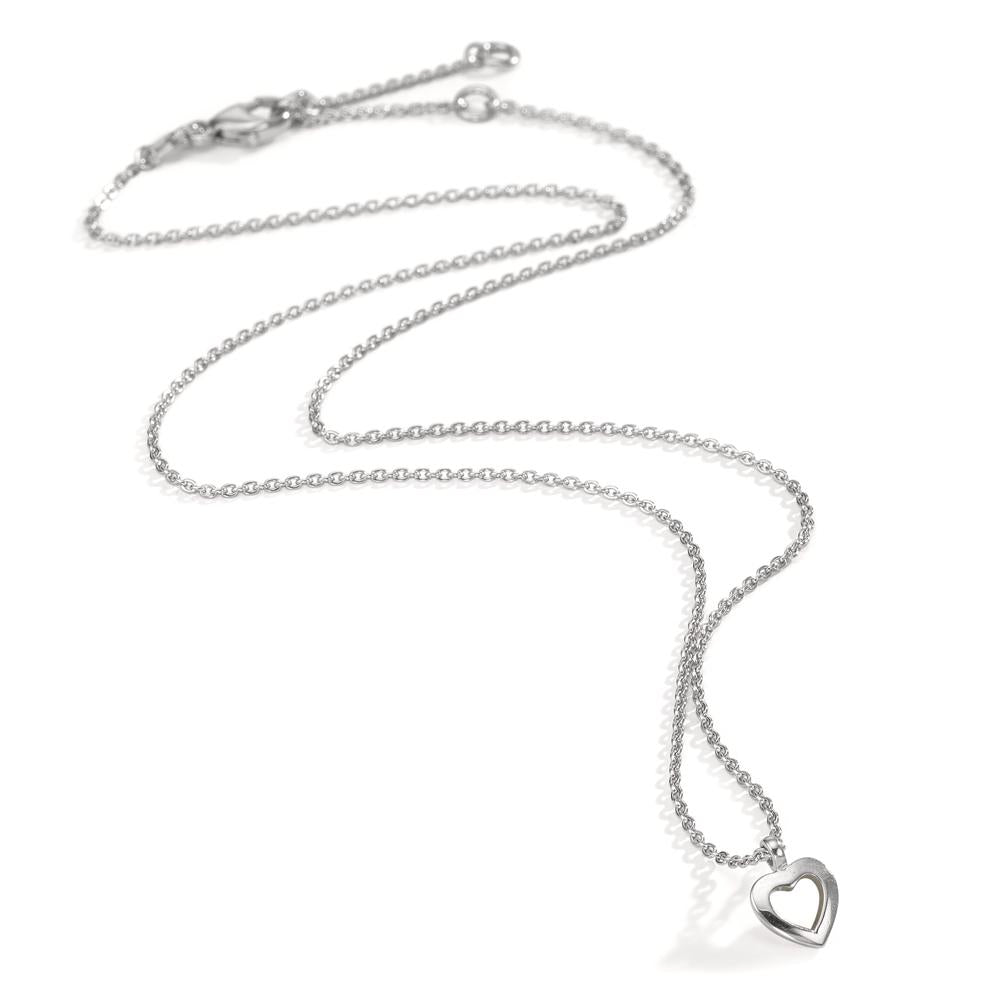 Collier Silber rhodiniert Herz 38-42 cm verstellbar