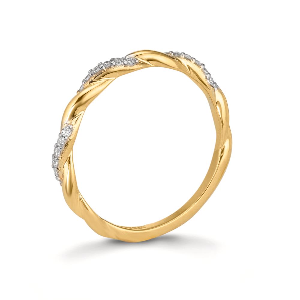 Anello Oro giallo 375/9K Zirconia 18 pietra