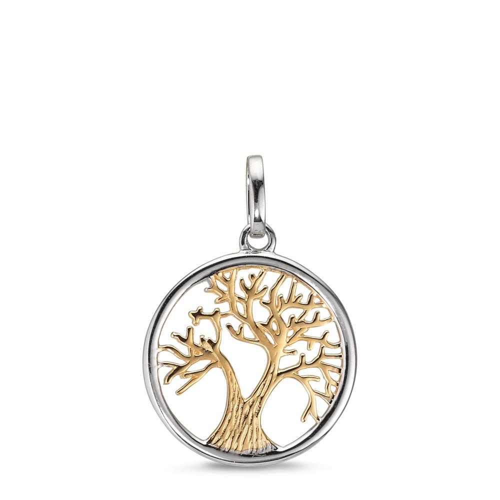 Massiver 10K Gelbgold Baum Des Lebens Anhänger, 1.8 Gramm