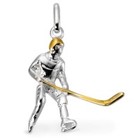 Anhänger Silber bicolor Eishockey