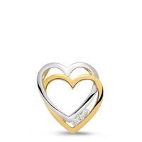 Anhänger 375/9 K Gelbgold Diamant Herz