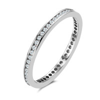 Memory Ring 750/18 K Weissgold Diamant 0.25 ct, 50 Steine, w-si