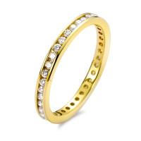 Memory Ring 750/18 K Gelbgold Diamant 0.50 ct, 38 Steine, w-si