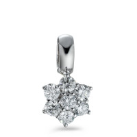 Anhänger 750/18 K Weissgold Diamant weiss, 0.50 ct, 7 Steine, Brillantschliff, w-si