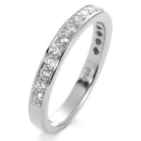 Memory Ring 750/18 K Weissgold Diamant weiss, 0.50 ct, 17 Steine, Brillantschliff, w-si