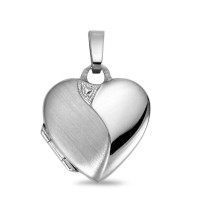 Medaillon Silber rhodiniert Herz