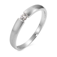 Solitär Ring 750/18 K Weissgold Diamant 0.06 ct, w-si