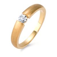 Solitär Ring 750/18 K Gelbgold Diamant 0.15 ct, w-si