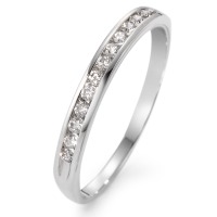 Memory Ring 750/18 K Weissgold Diamant weiss, 0.15 ct, 13 Steine, w-si