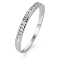 Memory Ring 750/18 K Weissgold Diamant weiss, 0.10 ct, 16 Steine, w-si