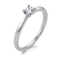 Solitär Ring 750/18 K Weissgold Diamant weiss, 0.15 ct, Brillantschliff, w-si-566058