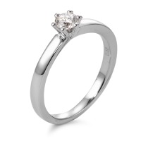 Solitär Ring 750/18 K Weissgold Diamant weiss, 0.25 ct, Brillantschliff, w-si