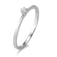 Solitär Ring 750/18 K Weissgold Diamant 0.05 ct, w-si