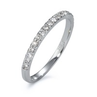 Memory Ring 750/18 K Weissgold Diamant 0.24 ct, 18 Steine, w-si