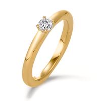 Solitär Ring 750/18 K Gelbgold Diamant 0.20 ct, w-si