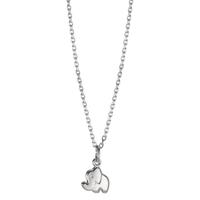 Halskette mit Anhänger Silber Elefant 36 cm Ø8.5 mm