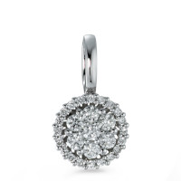 Anhänger 750/18 K Weissgold Diamant 0.26 ct, 27 Steine, Brillantschliff, w-si Ø8 mm-573379