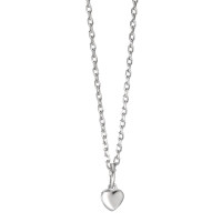 Halskette mit Anhänger Silber rhodiniert Herz 38-40 cm verstellbar Ø5 mm