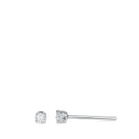 Ohrstecker 750/18 K Weissgold Diamant weiss, 0.10 ct, 2 Steine, Brillantschliff, w-si Ø2.5 mm