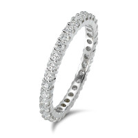 Memory Ring 750/18 K Weissgold Diamant 0.75 ct, w-si