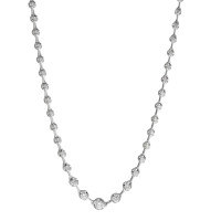 Collier 750/18 K Weissgold Diamant 1.58 ct, 77 Steine, w-si 43 cm