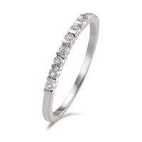 Memory Ring 585/14 K Weissgold Diamant 0.03 ct, 7 Steine, w-si