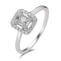 Solitär Ring 750/18 K Weissgold Diamant 0.32 ct, w-si
