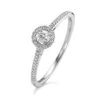 Solitär Ring 750/18 K Weissgold Diamant 0.21 ct, w-si