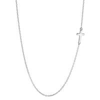 Collier Silber rhodiniert Kreuz 40-43 cm verstellbar