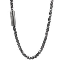 Halskette Heritage Lava Grey aus Edelstahl mit Magnetverschluss, 45cm