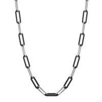 Halskette Soho Silver aus Edelstahl mit Carbon 45-48 cm verstellbar