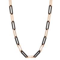 Halskette Soho Rosé aus Edelstahl mit Carbon 45-48 cm verstellbar