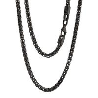 Halskette Trill Ultra Black aus Edelstahl, 50 cm Ø 4,5 mm